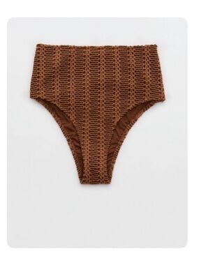 Aerie Cloudweave Crochet Bikini Set - Brown